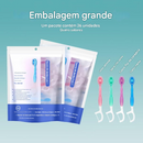 🎁Conjunto 5 em 1 de mini escova de dentes, fio dental, raspador de língua e palito