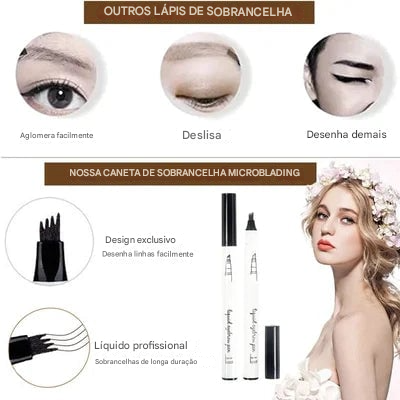🔥Novo lápis de sobrancelhas à prova d'água com ponta microbifurcada (COMPRE 1 LEVE 2)