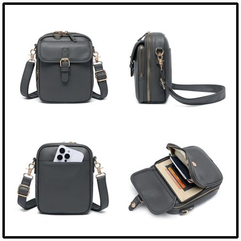 🔥ÚLTIMO DIA - Bolsa transversal de couro