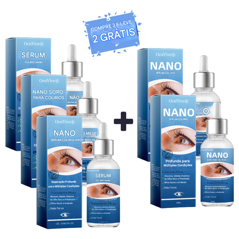 OcuVive® Nano Eye Drops Serum 👩‍⚕️ — Recomendado por oftalmologistas (Adequado para presbiopia, síndrome do olho seco, glaucoma, catarata e retinopatia diabética🍀