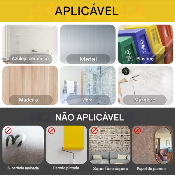 ⭐Fita mágica nano reutilizável para toda casa, cola sem rastros