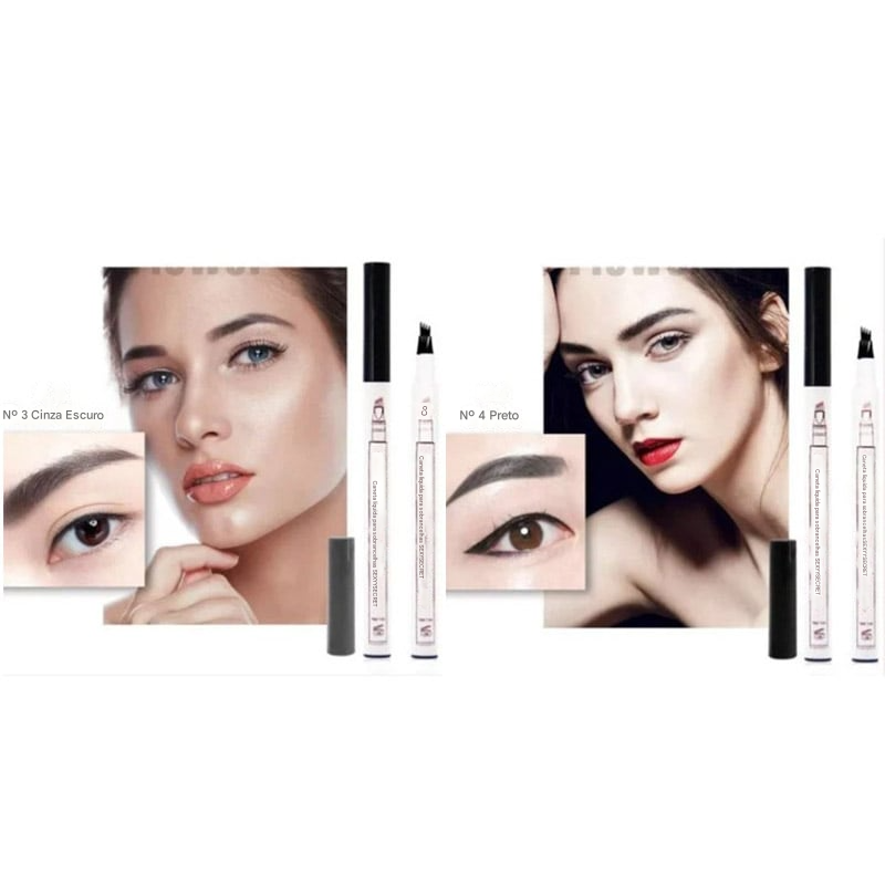 🔥Novo lápis de sobrancelhas à prova d'água com ponta microbifurcada (COMPRE 1 LEVE 2)