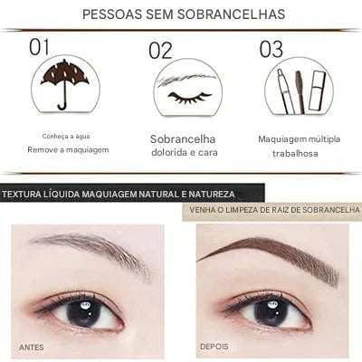 🔥Novo lápis de sobrancelhas à prova d'água com ponta microbifurcada (COMPRE 1 LEVE 2)