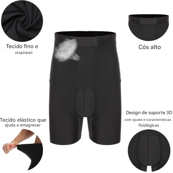 Cueca Boxer Modeladora Masculina de Cintura Alta
