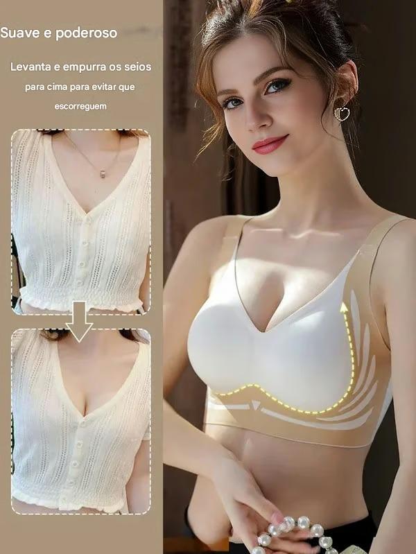 🔥🎁Super reúne sutiã | Sem Fio Push-up Bra👍Não há mais seios flácidos
