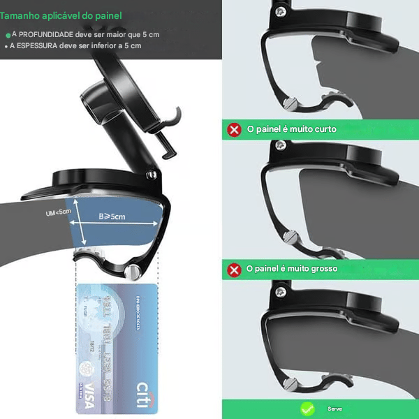 🏆Novo suporte giratório 360 graus para painel de carro