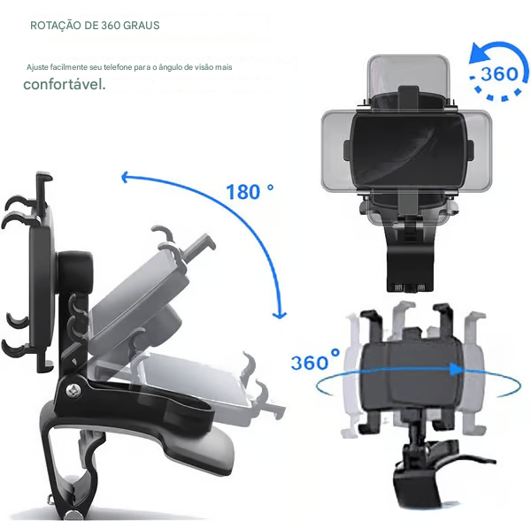 🏆Novo suporte giratório 360 graus para painel de carro