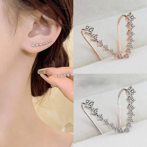 👂Brincos de Pino com Diamante Estrela de Sete Pontas