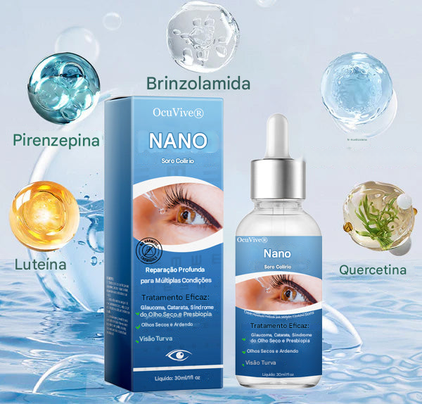 OcuVive® Nano Eye Drops Serum 👩‍⚕️ — Recomendado por oftalmologistas (Adequado para presbiopia, síndrome do olho seco, glaucoma, catarata e retinopatia diabética🍀