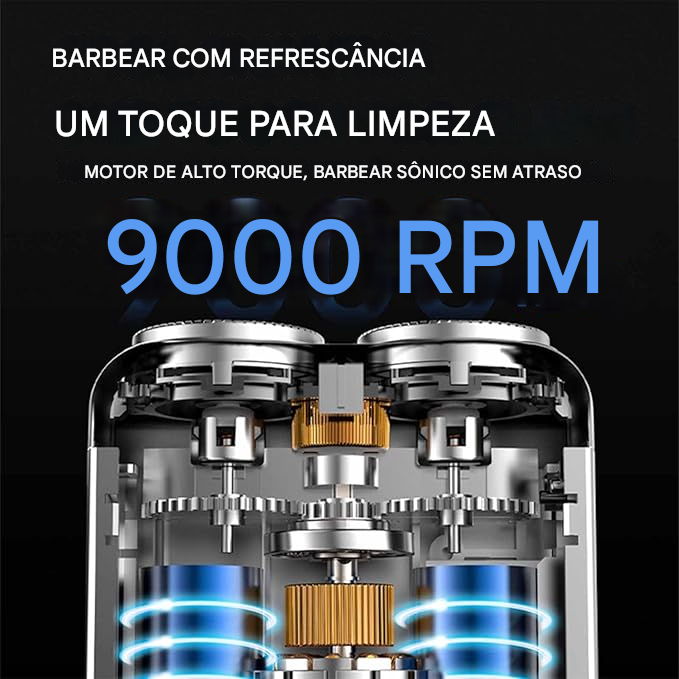 🎁Barbeador elétrico portátil rotativo de anel duplo