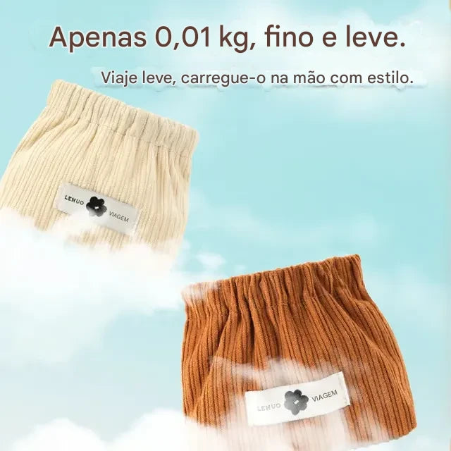 Organizador de Elásticos de Cabelo em Veludo Cotelê