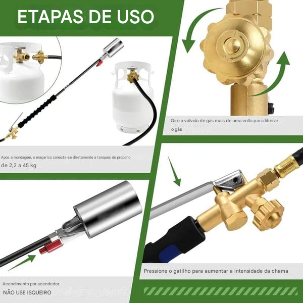 🏆Promoção Relâmpago⚡ MAIS DE 50 MIL VENDIDOS! Quase no fim - 💥🎉🔥NOVO Kit de Maçarico de Propano para Queimador de Ervas Daninhas