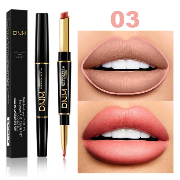 🔥Batom e Lápis de Lábios 2 em 1 à Prova d'Água