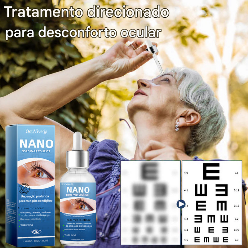 OcuVive® Nano Eye Drops Serum 👩‍⚕️ — Recomendado por oftalmologistas (Adequado para presbiopia, síndrome do olho seco, glaucoma, catarata e retinopatia diabética🍀