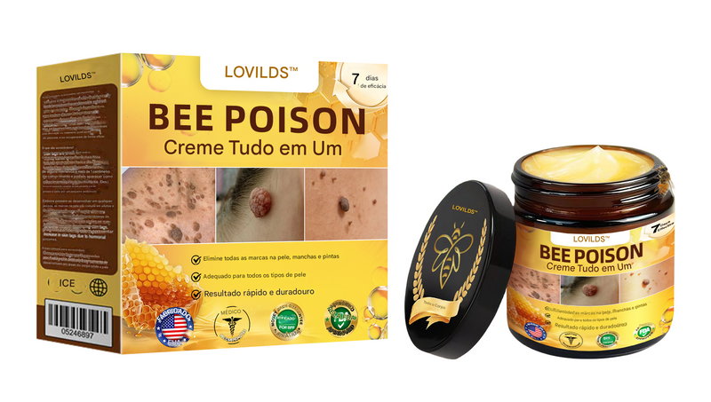 LOVILDS™ Creme Tudo-em-Um com Veneno de Abelha – Aprovado por Dermatologistas dos EUA