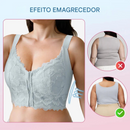Sutiã Feminino Confortável com Fecho Frontal, Renda e Suporte para Postura