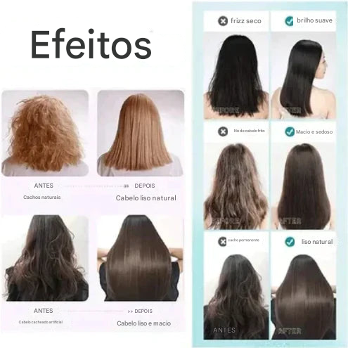 Creme de Alisamento Capilar com Seda e Queratina