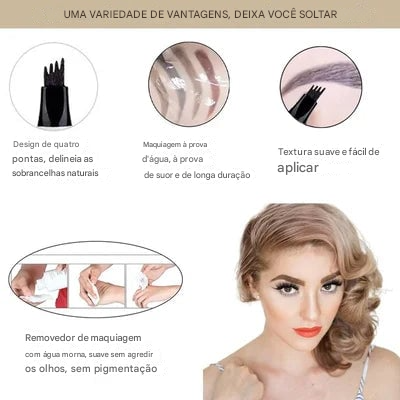 🔥Novo lápis de sobrancelhas à prova d'água com ponta microbifurcada (COMPRE 1 LEVE 2)
