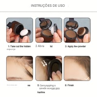 Pó para linha do cabelo - retoque de raiz e cobertura de queda de cabelo