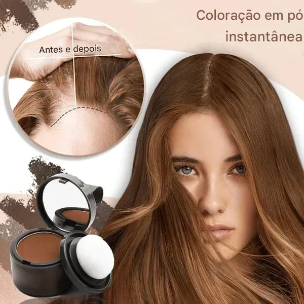 Pó para linha do cabelo - retoque de raiz e cobertura de queda de cabelo