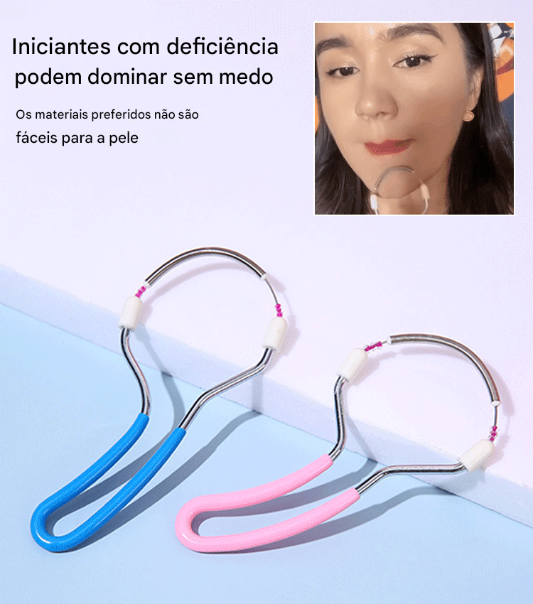 Removedor de pelos faciais indolor.