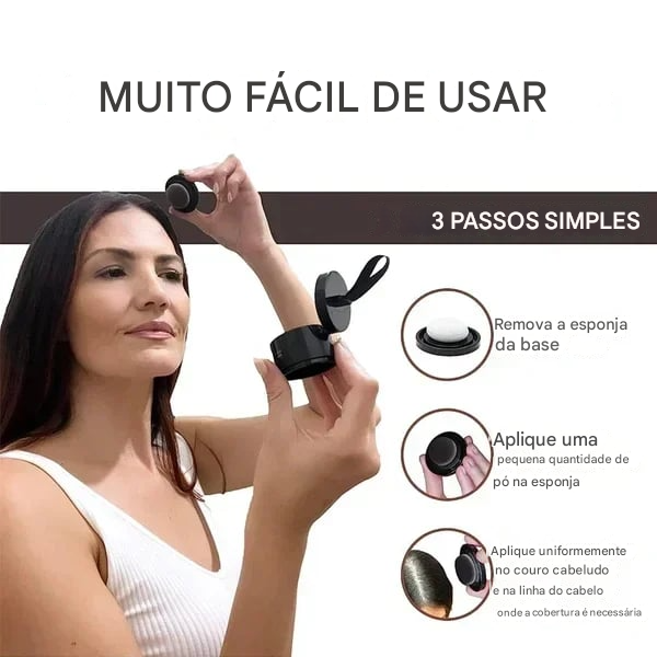 Pó para linha do cabelo - retoque de raiz e cobertura de queda de cabelo