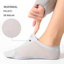 🔥 Meias Ultra Finas Invisíveis – Antiderrapantes de Algodão Combed
