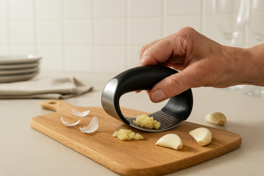 🔥 Espremedor de alho em aço inoxidável