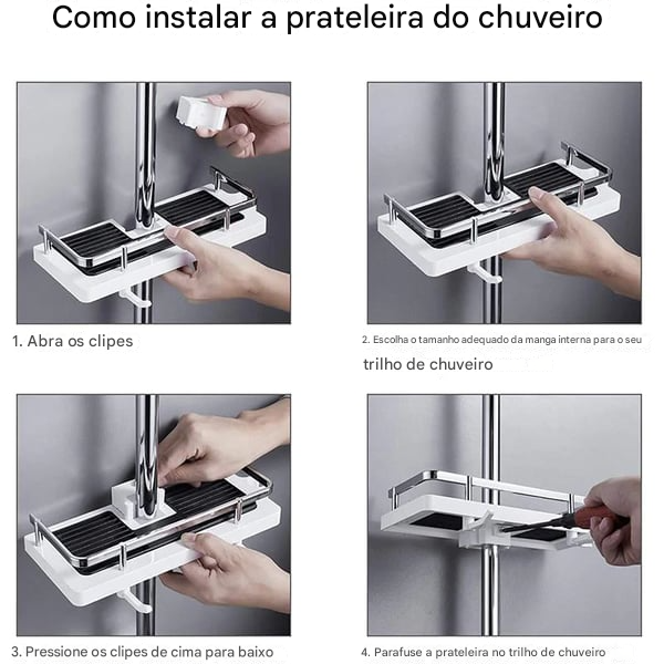 Suporte para chuveiro de banheiro