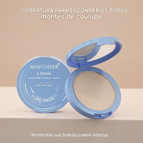 Pó Compacto de Beleza para Fixação da Maquiagem