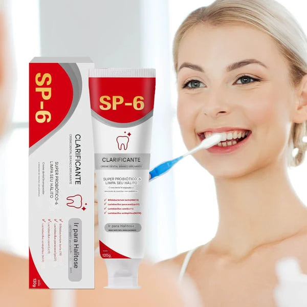 Creme Dental Probiotico-6 com 6 Probióticos – Fortalecimento da Microbiota Oral (Compre 1 leve 2)