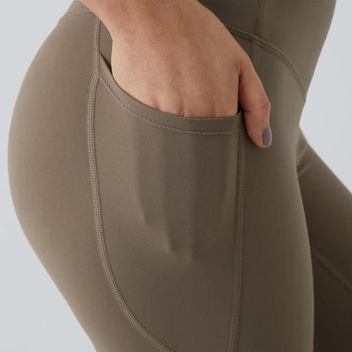 Leggings de treino com controle de barriga de cintura alta e bolsos laterais