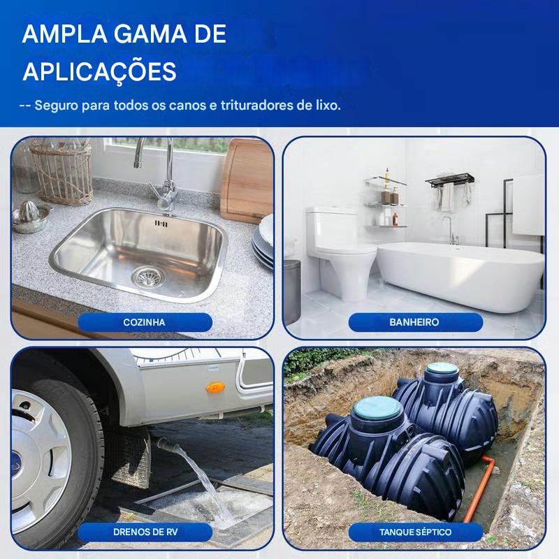 💦 Poderoso Desentupidor de Canos - Acaba com bloqueios e 95% das bactérias (Somente HOJE!)