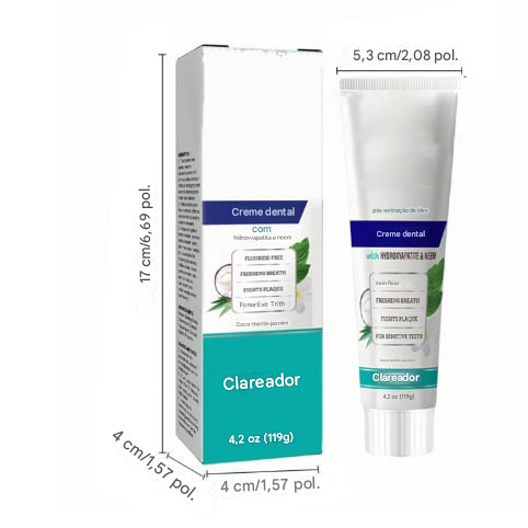 Pasta de Dente Clareadora sem Flúor com Hidroxiapatita (Compre 1 Leve 2)