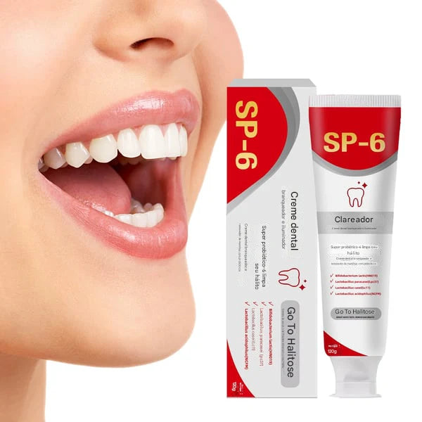 Creme Dental Probiotico-6 com 6 Probióticos – Fortalecimento da Microbiota Oral (Compre 1 leve 2)