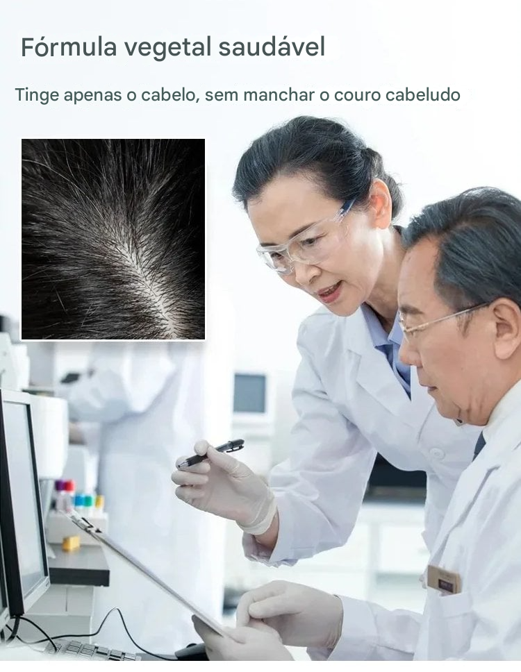 Tintura de cabelo vegetal natural