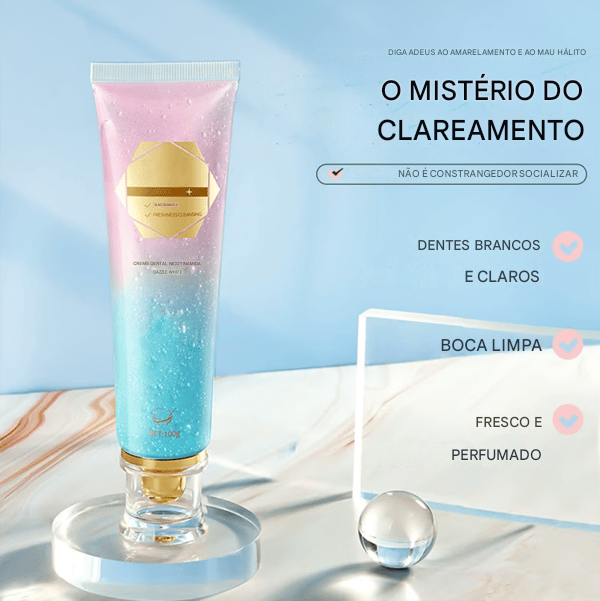 🦷 [Queima de Estoque🔥] Compre 1 Leve 2 Pasta de Dente Clareadora com Niacinamida!