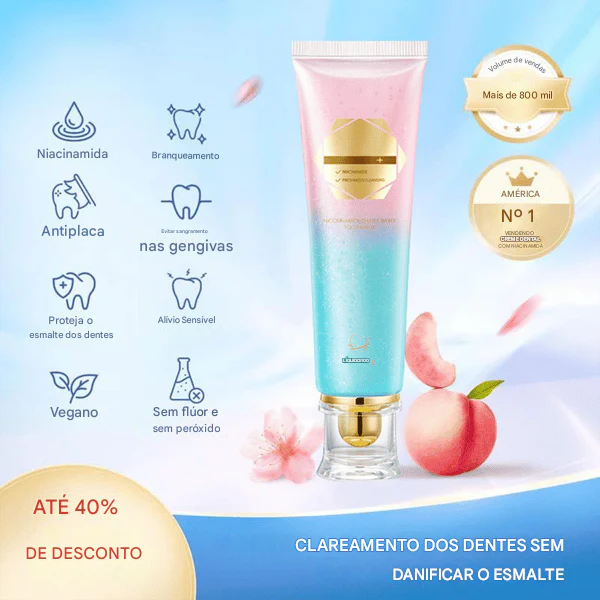 ✨🦷 Pasta de Dente Clareadora com Niacinamida – Para Dentes Mais Saudáveis e Brancos!