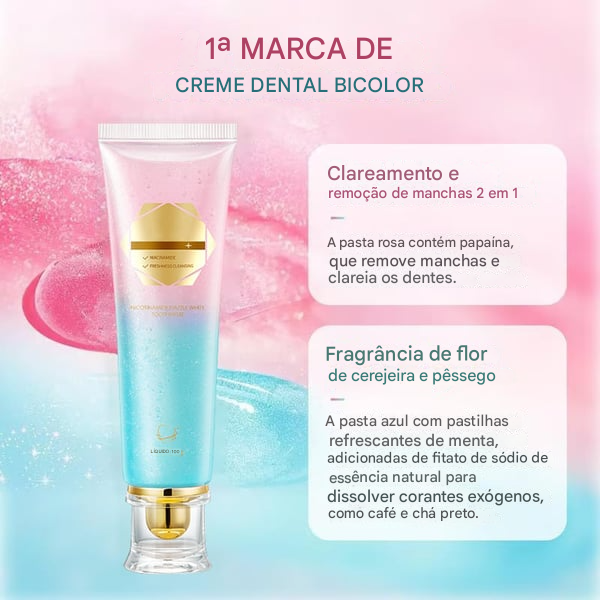 🦷 [Queima de Estoque🔥] Compre 1 Leve 2 Pasta de Dente Clareadora com Niacinamida!