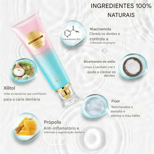 ✨🦷 Pasta de Dente Clareadora com Niacinamida – Para Dentes Mais Saudáveis e Brancos!