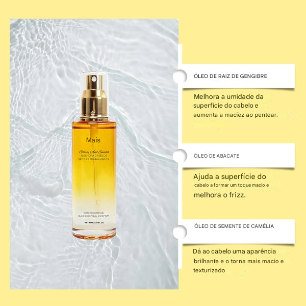 Hoegoa Spray de Óleo Condicionante 80 ml — Fortalecedor de Couro Cabeludo e Cabelos, Condicionador Sem Enxágue, Shampoo Suave de Limpeza