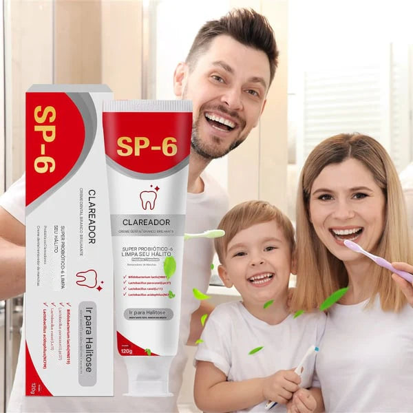 Creme Dental Probiotico-6 com 6 Probióticos – Fortalecimento da Microbiota Oral (Compre 1 leve 2)