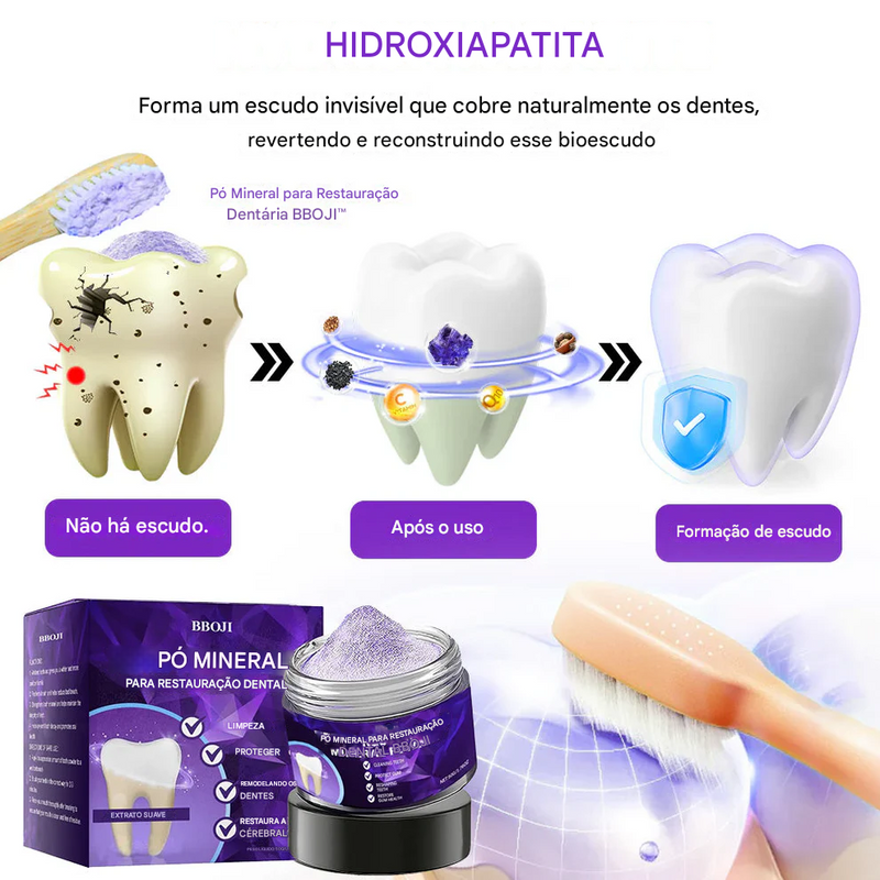 🦷 Pó Mineral Restaurador de Dentes (Compre 1 Leve 2)