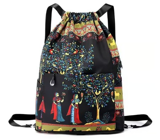 🔥drawstring dobrável grande capacidade de viagem Esportes de mochila